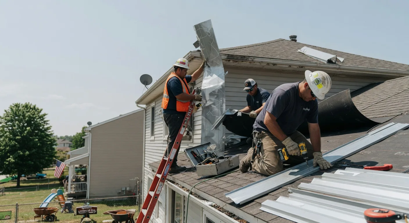 Storm Damage Metal Roof Repair in Cleveland, NY